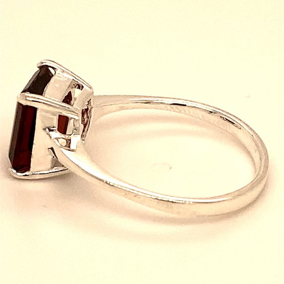 Pyrope 4.45ct Platinum Finish Solid Silver Ring - Picture 5 of 7